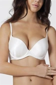 Kadın Ekru 2 Beden Büyüten Full Push-up Dolgulu Sihirli Destekli Sütyen Reina - 1