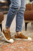Shoetyle - Taba Hakiki Süet Bağcıklı Erkek Sneaker 666-25 thumbnail 2