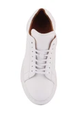 Shoetyle - Beyaz Hakiki Deri Bağcıklı Erkek Sneaker 101-7039 - 8