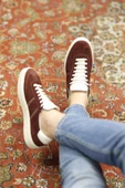 Shoetyle - Koyu Kahverengi Hakiki Süet Bağcıklı Erkek Sneaker 666-3071 thumbnail 5