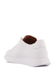 Shoetyle - Beyaz Hakiki Deri Bağcıklı Erkek Sneaker 101-7039 - 7