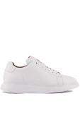 Shoetyle - Beyaz Hakiki Deri Bağcıklı Erkek Sneaker 101-7039 - 4