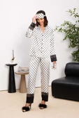 Pierre Cardin 1300 Büyük Beden Kadın Biyeli Saten Pijama Takımı - 1