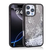 Apple iPhone 14 Pro Max Kılıf Sıvılı Simli Kelebek Baskılı Şeffaf Arka Yüzey Zore Glis Silikon Kapak thumbnail 1