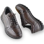 909 Tam Ortopedik Taban Hakiki Deri Erkek Ayakkabı Kadın Ayakkabı Kaymaz Taban Unisex Ayakkabı Lastikli Bağcık - 11