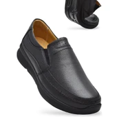 5884 Ortopedik Taban Siyah Hakiki Deri Erkek Ayakkabı Mevsimlik thumbnail 1