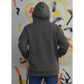 090 Kadın Erkek Polar Kapuşonlu Erkek Polar Kadın Polar Soğuk Geçirmez Oversize 3 İplik Rahat Kalıp - 2