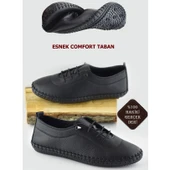 185a ORTOPEDİK Taban Günlük Hakiki Deri Kadın Ayakkabı Deri Babet - 7
