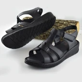 8150 TAM ORTOPEDİK Hakiki Deri Kadın Sandalet Deri Sandalet İvazn - 3