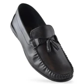 3287 Esnek Rahat Taban Lacivert Hakiki Deri Erkek Ayakkabı Yazlık Casual Laofer Erkek Ayakkabı thumbnail 6