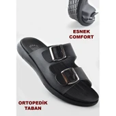 6062 FULL Ortopedik Günlük Erkek Terlik Sandalet Gezer Erkek Terlik Deniz Plaj - 1