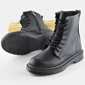 733 Günlük Bağcıklı Fermuarlı Kadın Bot Ayakkabı Postal Çizme Bayan Bot - 4