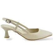 1025 Arkası Açık Kadın Topuklu Ayakkabı 5 cm Abiye Düğün Nişan Kına Gecesi Kdnca - 12