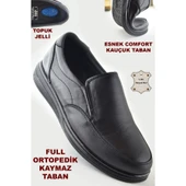 TAB401 Ortopedik Topuk Masajlı Hakiki Deri Kışlık Erkek Ayakkabı Kauçuk Taban - 1