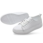 764  Full Ortopedik Taban Hakiki Deri Günlük Kadın Ayakkabı Kadın Sneakers - 9