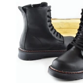 733 Günlük Bağcıklı Fermuarlı Kadın Bot Ayakkabı Postal Çizme Bayan Bot - 6