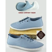 185a ORTOPEDİK Taban Günlük Hakiki Deri Kadın Ayakkabı Deri Babet - 11