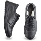 909 Tam Ortopedik Taban Hakiki Deri Erkek Ayakkabı Kadın Ayakkabı Kaymaz Taban Unisex Ayakkabı Lastikli Bağcık - 3