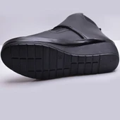 140 Ortopedik Taban Cırtlı Siyah Anne Botu Kadın Bot Postal Çizme - 5