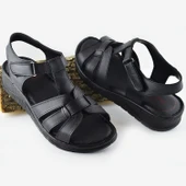 8150 TAM ORTOPEDİK Hakiki Deri Kadın Sandalet Deri Sandalet İvazn - 2