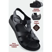 8150 TAM ORTOPEDİK Hakiki Deri Kadın Sandalet Deri Sandalet İvazn - 1