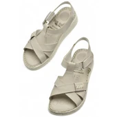 8149 TAM ORTOPEDİK Hakiki Deri Kadın Sandalet Deri Sandalet İvazn - 12