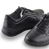 909 Tam Ortopedik Taban Hakiki Deri Erkek Ayakkabı Kadın Ayakkabı Kaymaz Taban Unisex Ayakkabı Lastikli Bağcık - 4