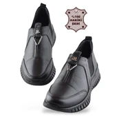 1933 Tam Ortopedik Hakiki Deri Kadın Kışlık Ayakkabı Anne Kışlık Deri Ayakkabı - 6