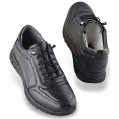 909 Tam Ortopedik Taban Hakiki Deri Erkek Ayakkabı Kadın Ayakkabı Kaymaz Taban Unisex Ayakkabı Lastikli Bağcık - 6