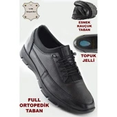 TAB325a Tam Ortopedik Topuk Masajlı Taban Erkek Ayakkabı Hakiki Deri Mevsimlik Ayakkabı - 6