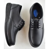 TAB401 Ortopedik Topuk Masajlı Hakiki Deri Kışlık Erkek Ayakkabı Kauçuk Taban - 6