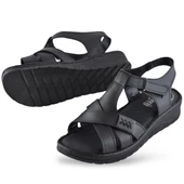 8149 TAM ORTOPEDİK Hakiki Deri Kadın Sandalet Deri Sandalet İvazn - 8