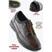 TAB325a Tam Ortopedik Topuk Masajlı Taban Erkek Ayakkabı Hakiki Deri Mevsimlik Ayakkabı - 1