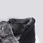 210 Ortopedik Taban Lastik Bağcıklı İçi Kürklü Siyah Anne Botu Kadın Bot Ayakkabı - 5