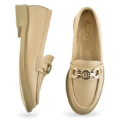 284S Rahat Taban Tokalı Günlük Kadın Babet Ayakkabı Laofer Kadın Ayakkabı Morgül - 6