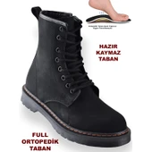 755 Günlük Bağcıklı Fermuarlı Kadın Bot Ayakkabı Postal Bayan Bot - 1