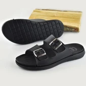 6062 FULL Ortopedik Günlük Erkek Terlik Sandalet Gezer Erkek Terlik Deniz Plaj - 2