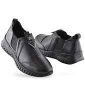 1933 Tam Ortopedik Hakiki Deri Kadın Kışlık Ayakkabı Anne Kışlık Deri Ayakkabı - 9