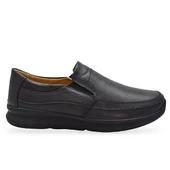 5884 Ortopedik Taban Siyah Hakiki Deri Erkek Ayakkabı Mevsimlik thumbnail 4