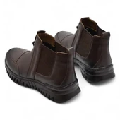 1833 Tam Ortopedik Siyah Hakiki Deri Kadın Bot Ayakkabı Anne Kışlık Deri Bot - 9