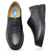 7878 Ortopedik Taban Siyah Hakiki Deri Erkek Ayakkabı Mevsimlik thumbnail 3