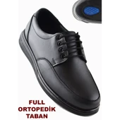 TAB401 Ortopedik Topuk Masajlı Hakiki Deri Kışlık Erkek Ayakkabı Kauçuk Taban - 7