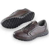 909 Tam Ortopedik Taban Hakiki Deri Erkek Ayakkabı Kadın Ayakkabı Kaymaz Taban Unisex Ayakkabı Lastikli Bağcık - 12