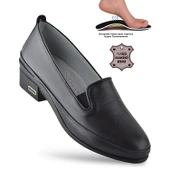 35T8 Ortopedik Taban İçi Dışı Hakiki Deri Kadın Ayakkabı Topuklu Kadın Deri Ayakkabı - 1