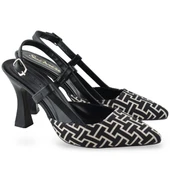 1085 Arkası Açık Kadın Topuklu Ayakkabı 9 cm Abiye Düğün Nişan Kına Gecesi - 3