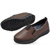 0240 Taşlı Rahat Ortopedik Taban Günlük Kadın Ayakkabı Babet Kadın Kışlık Ayakkabı - 5