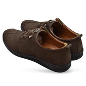 066 Tam Ortopedik Taban Hakiki Deri Nubuk Erkek Ayakkabı Günlük Erkek Ayakkabı Topuk Jelli thumbnail 8