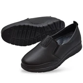 0240 Taşlı Rahat Ortopedik Taban Günlük Kadın Ayakkabı Babet Kadın Kışlık Ayakkabı - 7