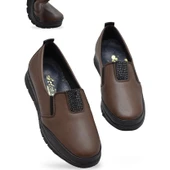 0240 Taşlı Rahat Ortopedik Taban Günlük Kadın Ayakkabı Babet Kadın Kışlık Ayakkabı - 1