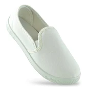 002  Çocuk Keten Bez Ayakkabı Beyaz Renk Keten Ayakkabı Spor - 4